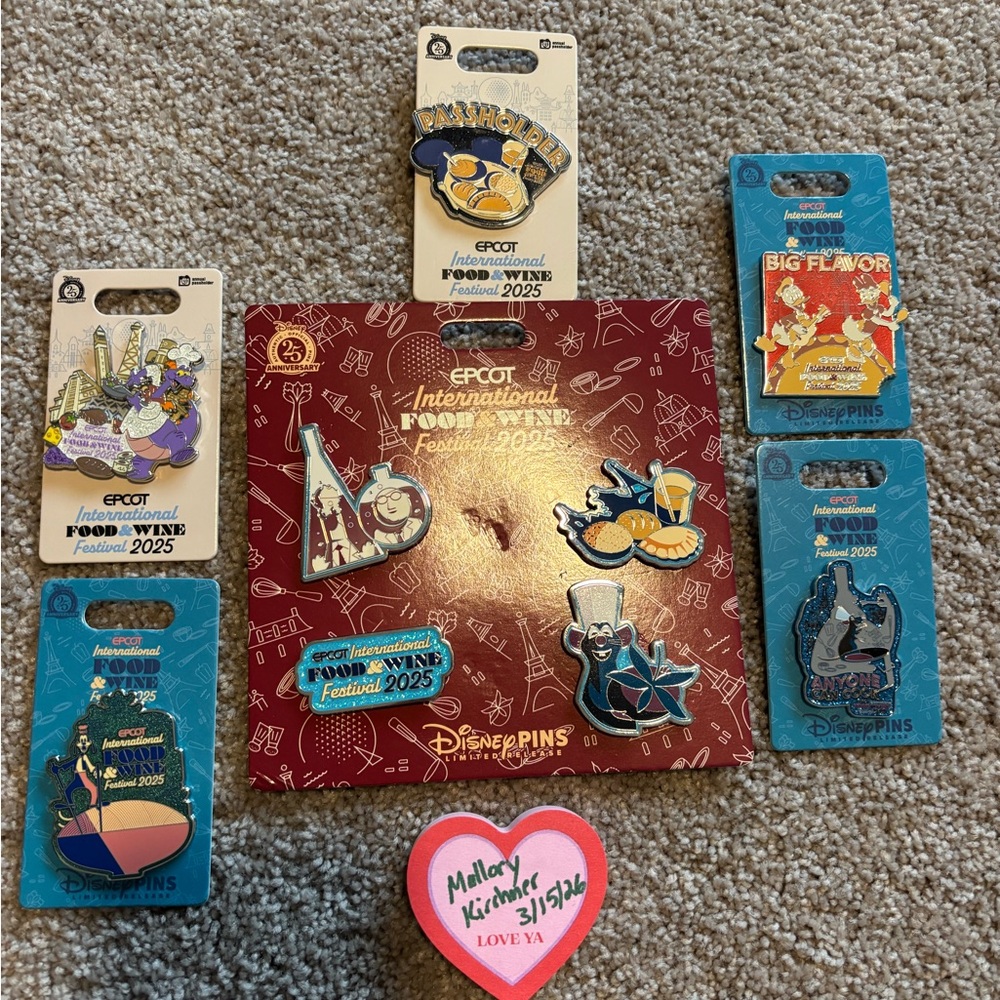 Disney EPCOT Food & Wine Festival 2025 Pins
